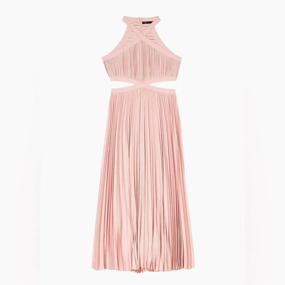 MAJE PLEATED MIDI DRESS - Picture 3 of 9